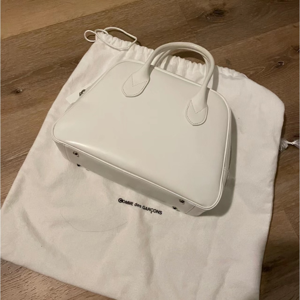 Comme see garçons leather white handbag medium perfect condition